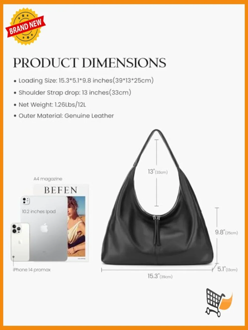 Ultra Soft Leather Slouchy Hobo Bag, Large Tote Purse for Work Travel